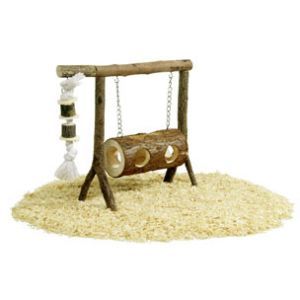 BALANCOIRE EN BOIS POUR HAMSTER