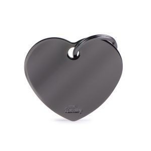 MEDAILLE BASIC COEUR LAITON NOIR GM