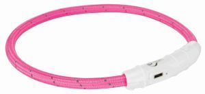 ANNEAU LUMINEUX NYLON FLASH USB ROSE M-L