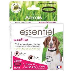 E.COLLIER CHIEN MOYEN NOIR 60CM