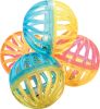 4 BALLES POUR CHAT AVEC GRELOT 4 CM