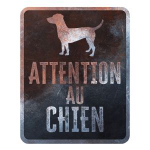 PLAQUE ATTENTION AU CHIEN JACK RUSSEL