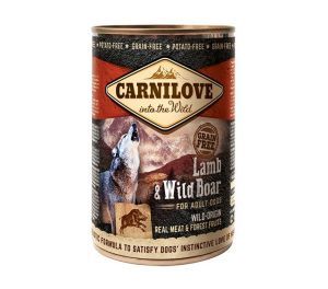 CARNILOVE  AGNEAU & SANGLIER BOITE 400GR