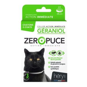 ZERO PUCES COLLIER GERANIOL CHATON & CHAT