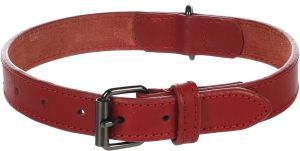 COLLIER CUIR DENVER ROUGE S