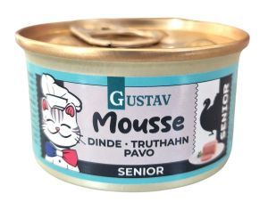 GUSTAV CHAT MOUSSE SENIOR DINDE 85 GR