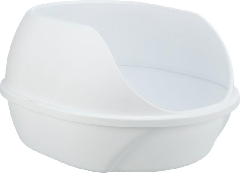 BAC A LITIERE SIMAO, HAUT REBORD 48 × 30 × 58 CM, BLANC