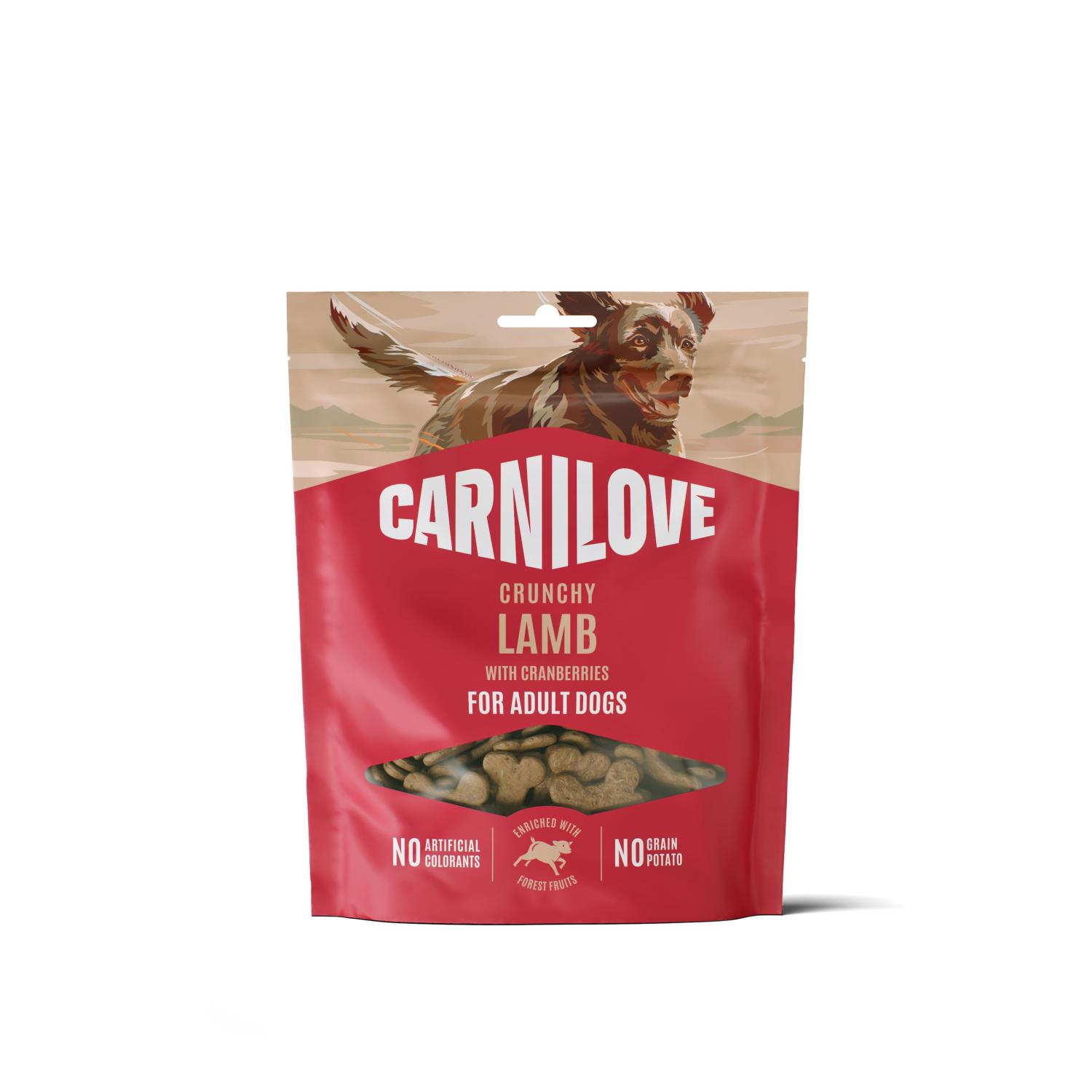 CARNILOVE CRUNCHY SNACK AGNEAU CRANBERRIES