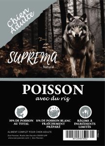 SUPREMA NATURAL CHIEN ADULTE POISSON ET RIZ 10 KG