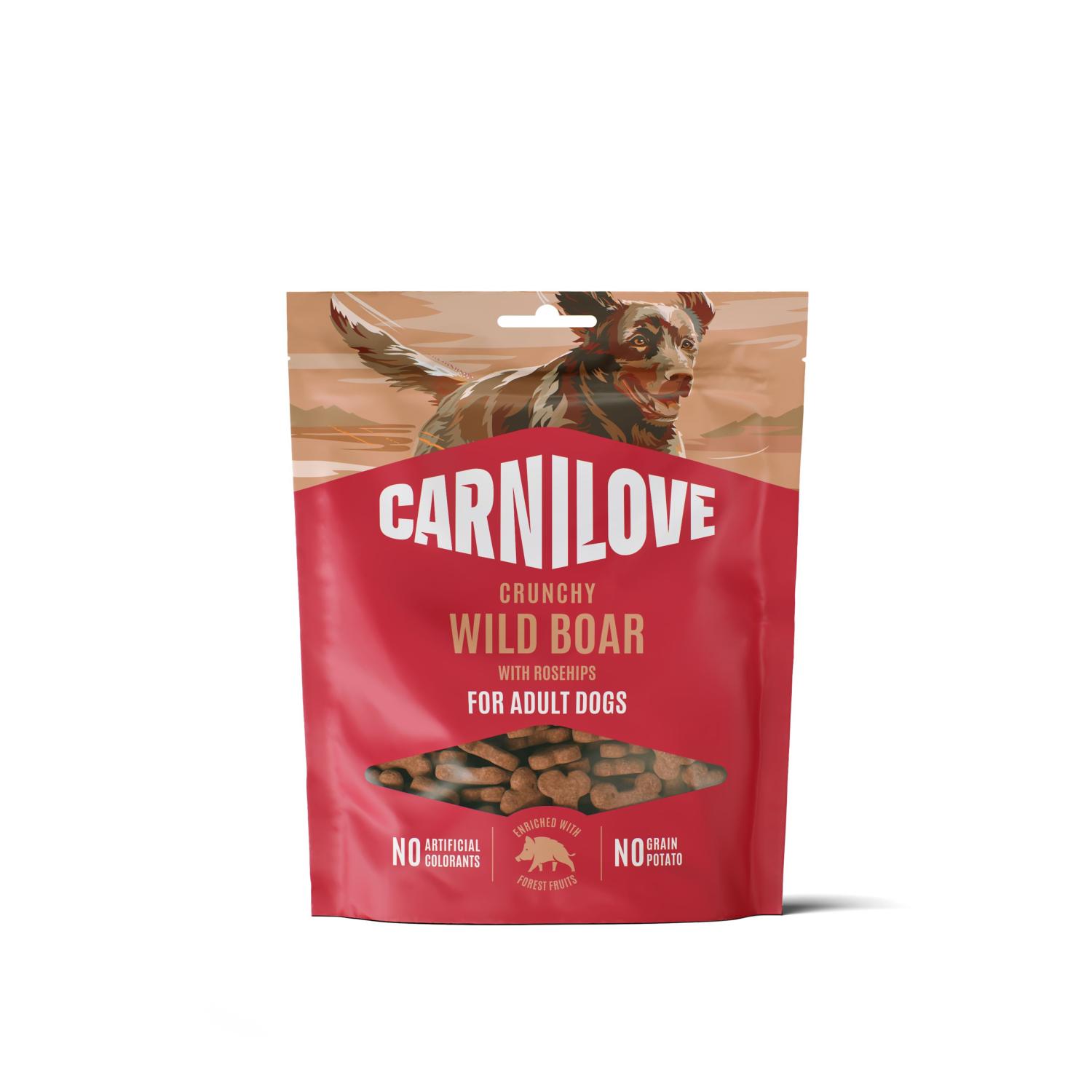 CARNILOVE CRUNCHY SNACK SANGLIER SAUVAGE EGLANTIER