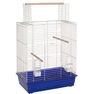 CAGE GRANDE PERRUCHE HALURA BLANC/BLEU