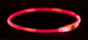 ANNEAU LUMINEUX FLASH USB ROUGE S-M