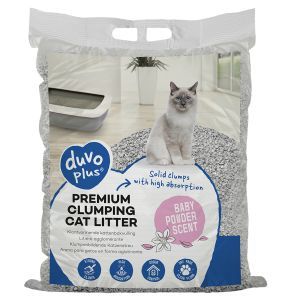 LITIERE AGGLOMERANTE AVEC POUDRE DE BEBE DUVO + 12 KG