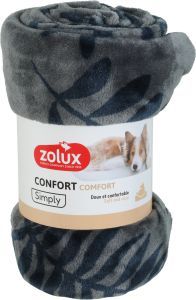 PLAID COCOON MOTIF ANTHRACITE 100 CM