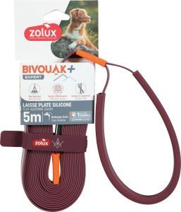 LONGE PLATE EN SILICONE BIVOUAK ROUGE 5 M