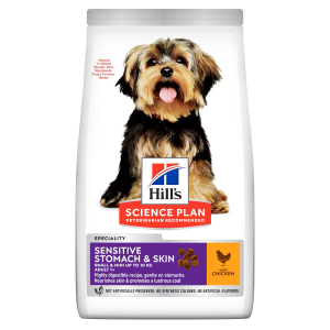 HILLS SENSITIVE STOMACH & SKIN SMALL MINI POULET 1,5 KG