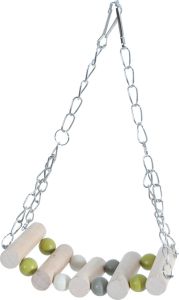 SUSPENSION EN BOIS ET CHAINE