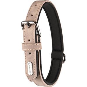 COLLIER IMITATION CUIR DELU TAUPE 29 CM