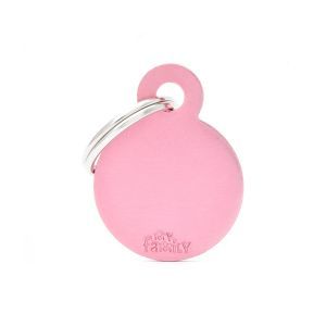 MEDAILLE BASIC ALU CERCLE ROSE PM