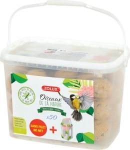 SEAU 50  BOULES DE GRAISSE SANS HUILE DE PALME ET SANS FILET