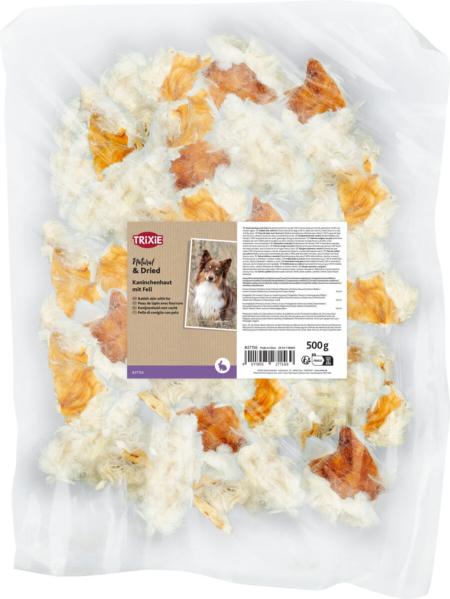 PEAU DE LAPIN AVEC POILS 500 G