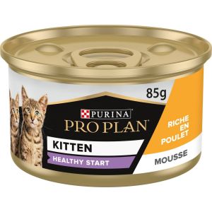 PRO PLAN BOITE KITTEN MOUSSE POULET 85GR