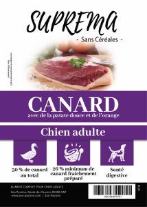 SUPREMA SANS CÉRÉALES CHIEN ADULTE CANARD 6 KG