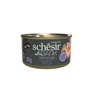 SCHESIR CHAT BOITE AFTER DARK POULET CANARD EN BOUILLON 80 GR