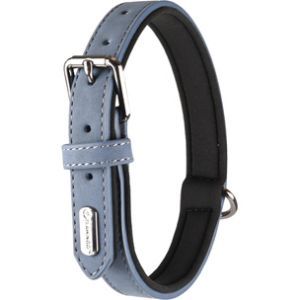 COLLIER IMITATION CUIR DELU BLEU 29 CM