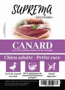 SUPREMA SANS CERALES ADULTE CANARD PETITES RACES 2 KG