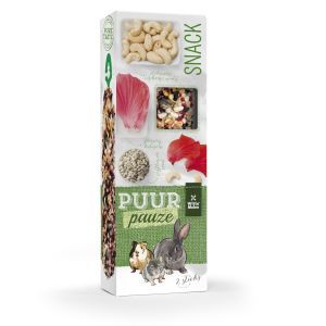 PUUR PAUZE STICK LAPIN & RONGEUR HIBISCUS / NOIX DE CAJOU X 2