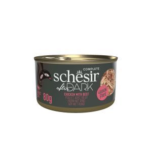 SCHESIR CHAT BOITE AFTER DARK POULET BOEUF EN BOUILLON 80 GR