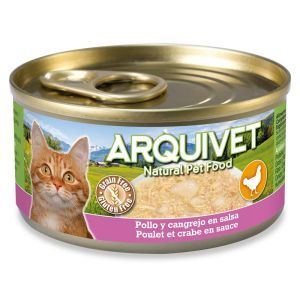 ARQUIVET BOITE CHAT POULET CRABE EN SAUCE 80 GR