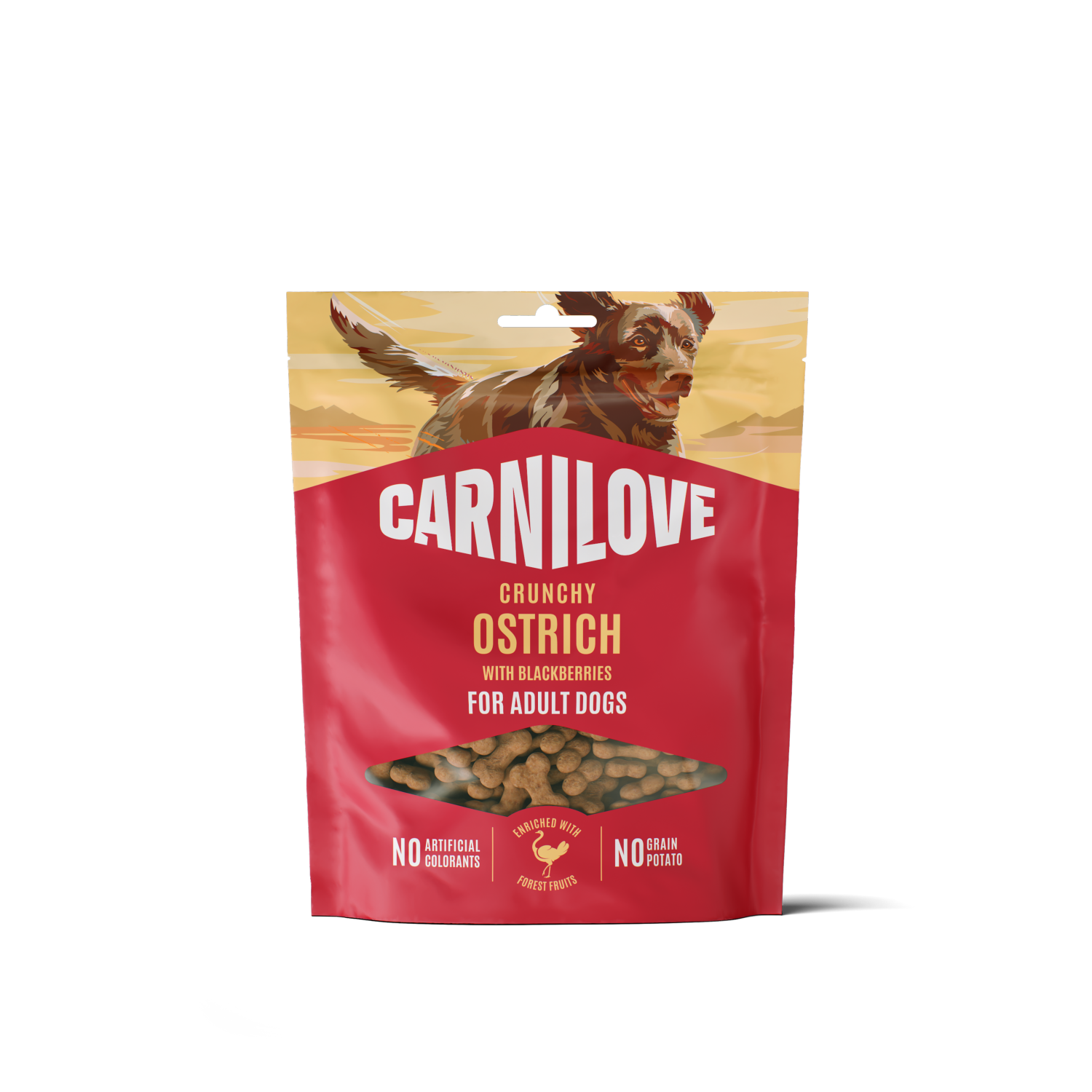 CARNILOVE CRUNCHY SNACK AUTRUCHE MURES