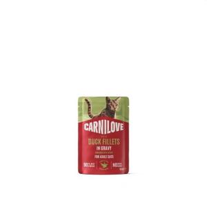 CARNILOVE CHAT POCHON CANARD HERBE A CHAT 85 GR