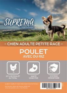 SUPREMA SUPER PREMIUM ADULTE SMALL POULET ET RIZ 2 KG