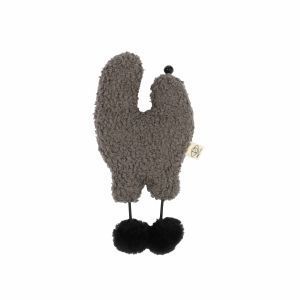 JOUET COUSSIN DE FRAPPE BO AVEC FEUILLE CRAQUELEE GRIS