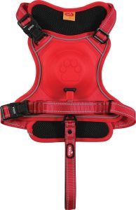 HARNAIS AVEC LAISSE ENROULEUR INTEGRE EASY RIDE ROUGE XS
