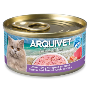 ARQUIVET BOITE CHAT THON ROUGE / CRABE EN SAUCE 80 GR