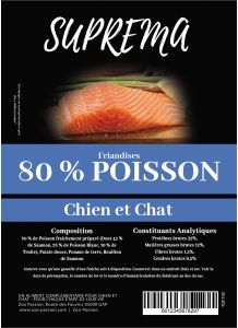 FRIANDISES SANS CEREALES 80 % POISSONS  100 G