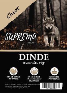 SUPREMA NATURALS CHIOT DINDE ET RIZ 1,5 KG