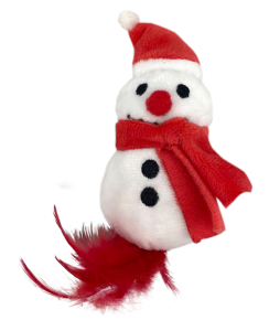 X MAS CHAT PELUCHE BONHOMME DE NEIGE 13 CM