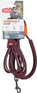 LONGE RONDE EN SILICONE BIVOUAK ROUGE 5 M