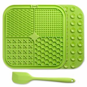 TAPIS A LECHER ET SPATULE VERT