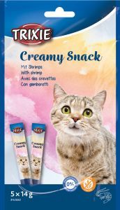 CREAMY SNACK TRIXIE AVEC CREVETTES 5 X 14 GR