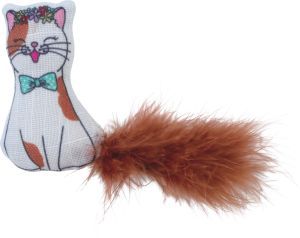CHATOUILLE JOUET CHAT SOURIS FLEUR