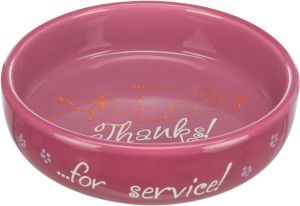 GAMELLE CERAMIQUE CHAT THANKS FOR SERVICE 15 CM 0,3 L