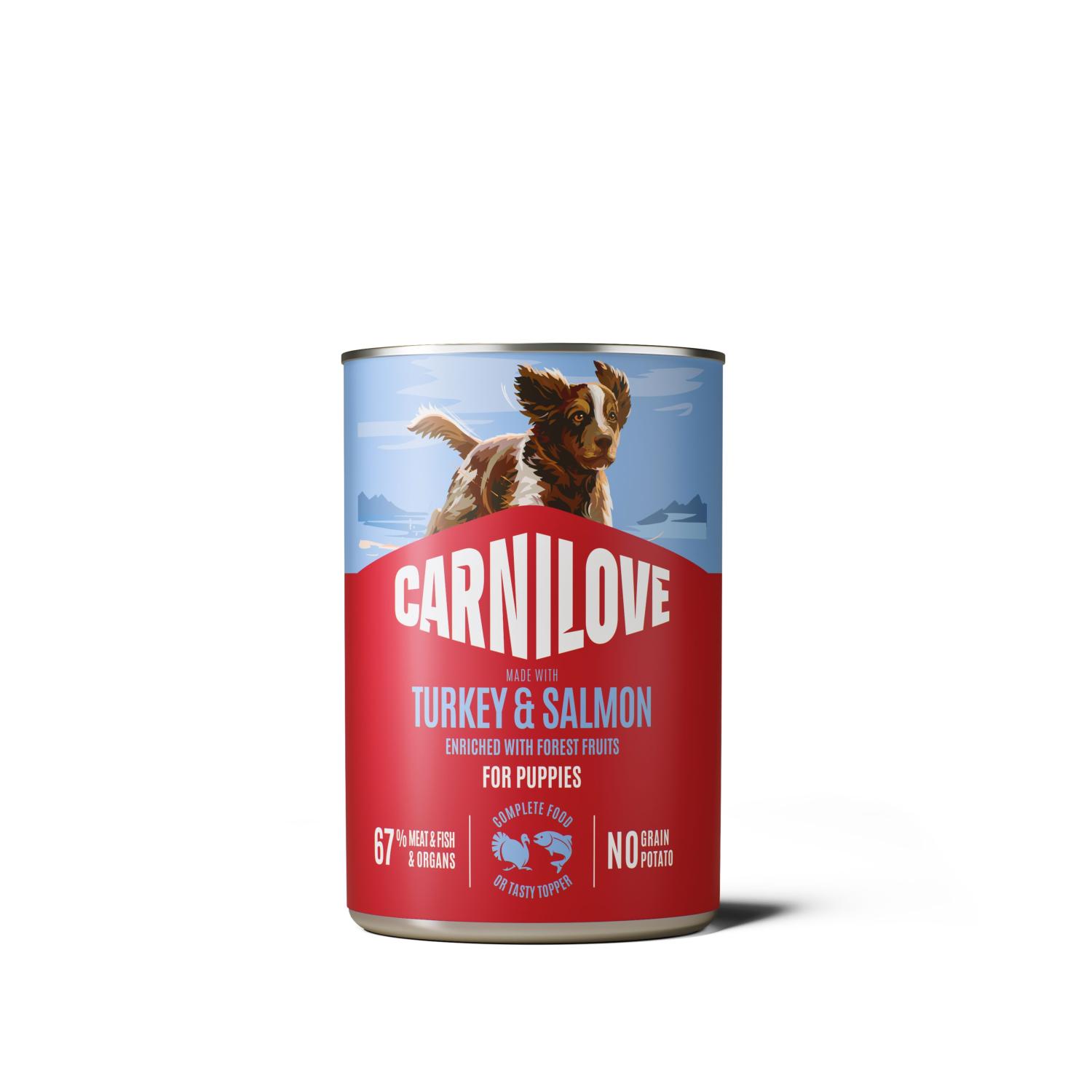 CARNILOVE CHIOT SAUMON & DINDE BOITE 400GR