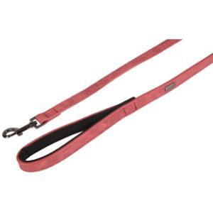 LAISSE IMITATION CUIR DELU ROUGE 15 MM