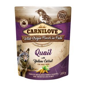 CARNILOVE CAILLE ET CAROTTES JAUNES 300 GR